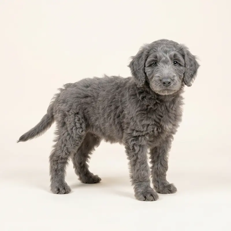 Sheepadoodle puppy in 蓝色