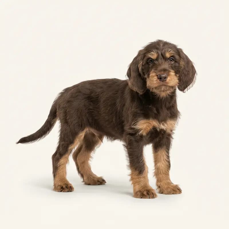 Chien à loutre Welpe in Marron et feu