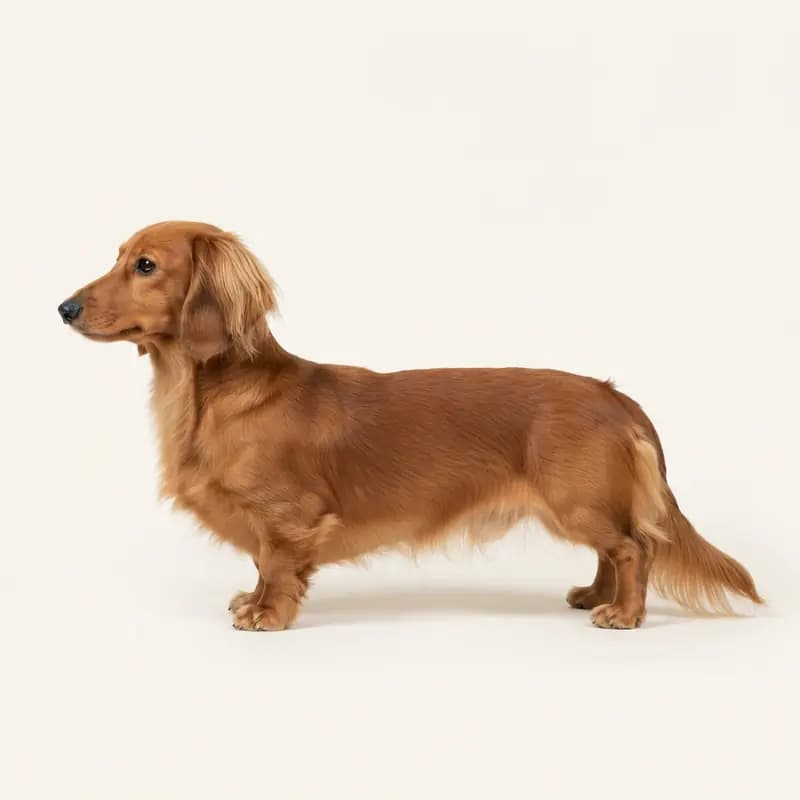 中长毛毛型的迷你腊肠犬