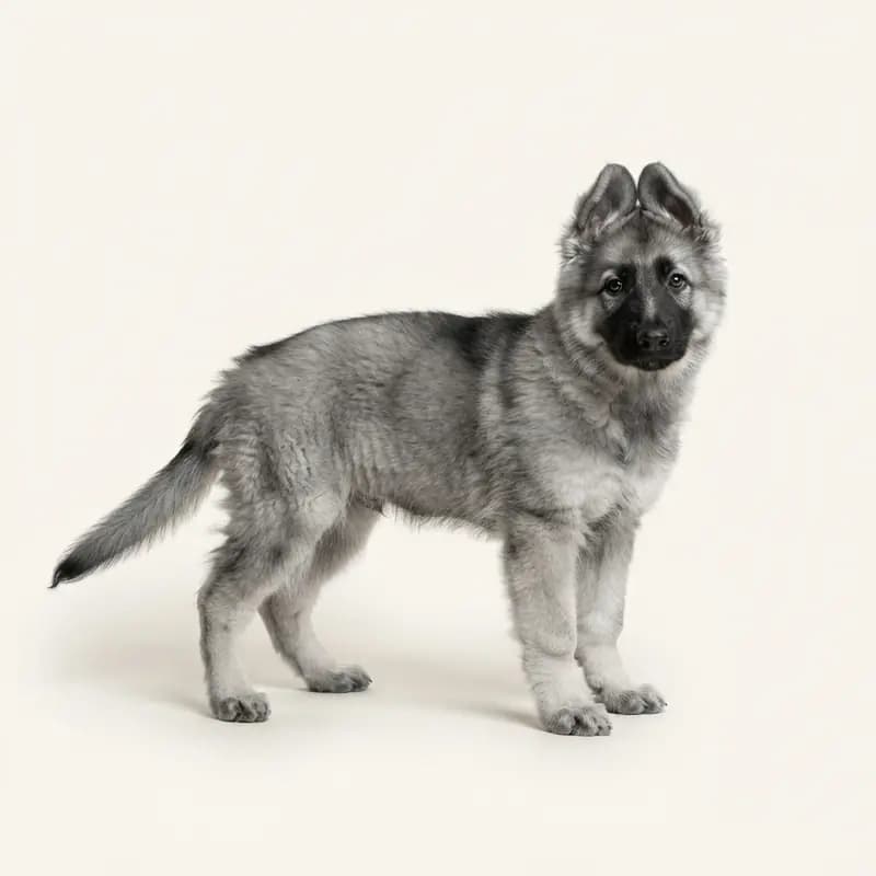 Eski Alman Çoban Köpeği Welpe in Gri