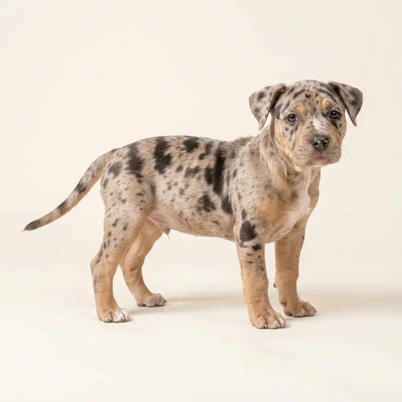 Pocket Bully puppy in 大理石色（Merle）