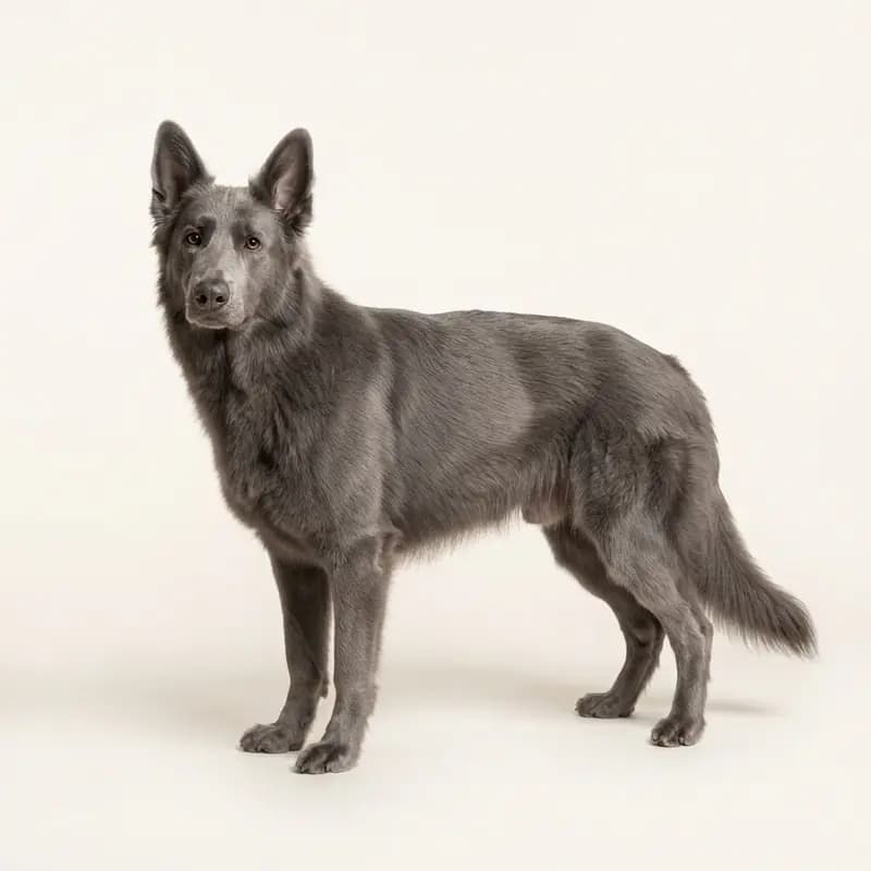Gri renginde yetişkin Eski Alman Çoban Köpeği