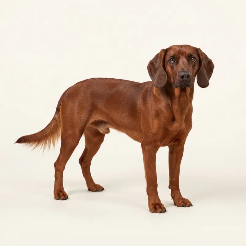 红色的成年巴伐利亚山地猎犬