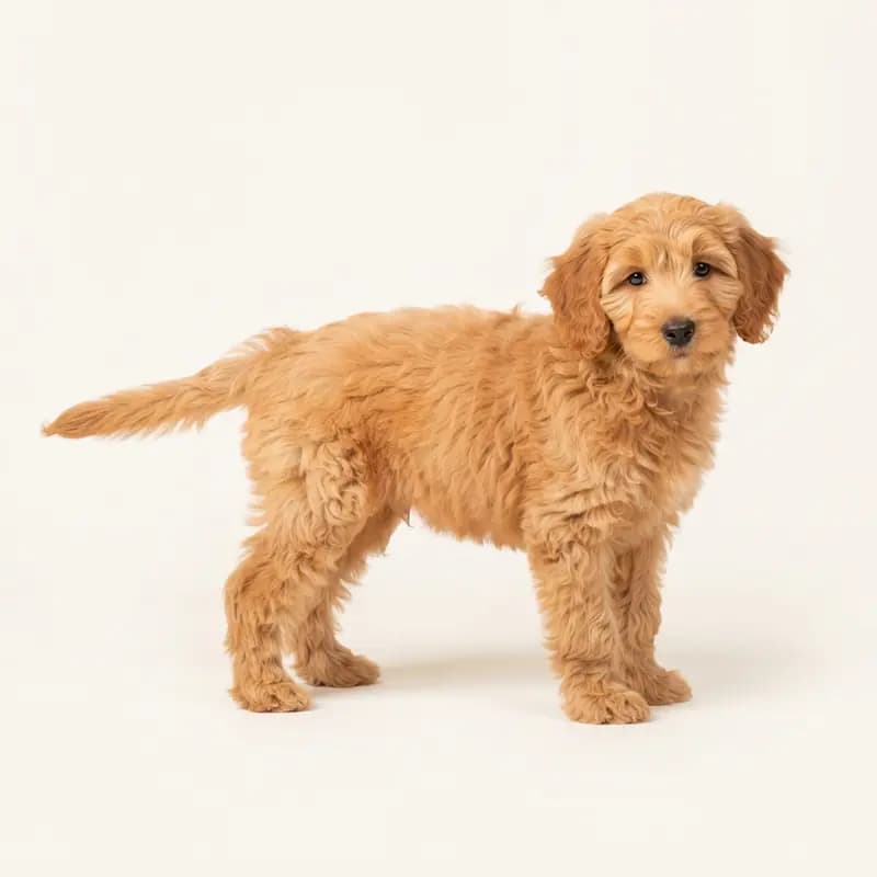 Aussiedoodle Welpe in Albaricoque