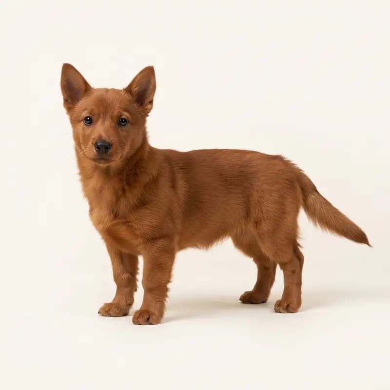 Spitz dos Visigodos Welpe in Vermelho