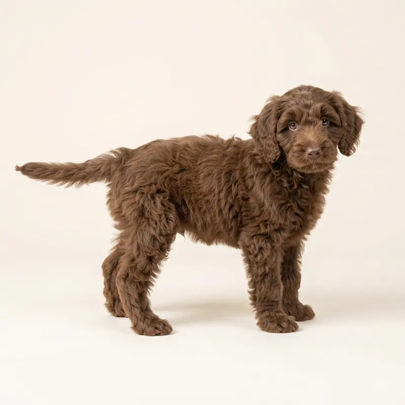 Whoodle puppy in 棕色