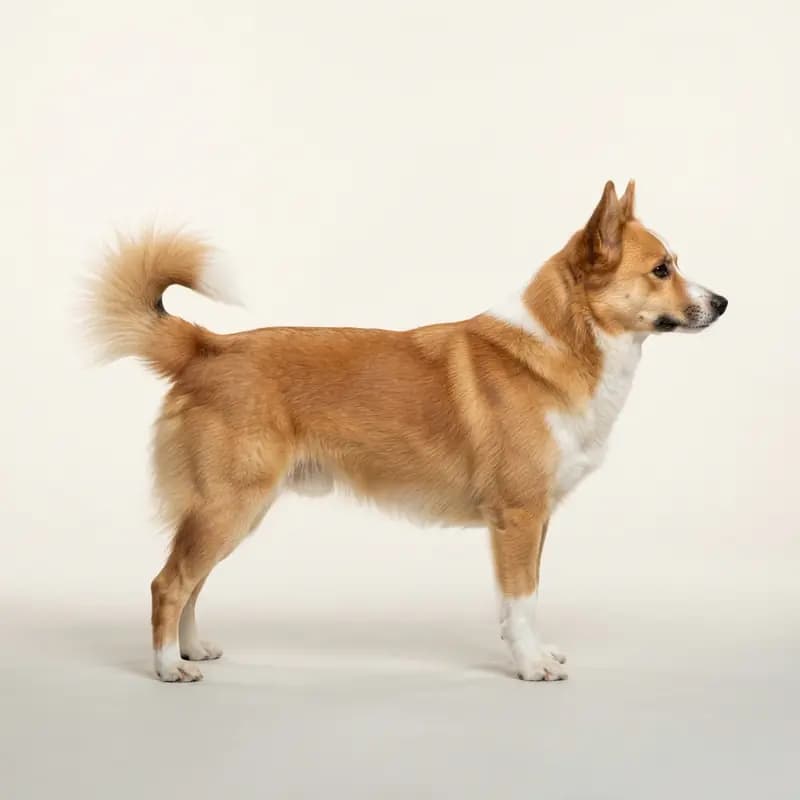 短毛毛型的冰岛牧羊犬