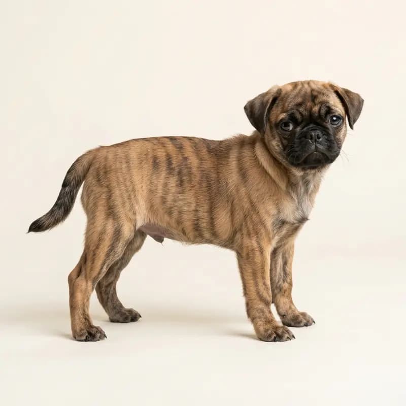 巴哥犬 Welpe in 虎斑色