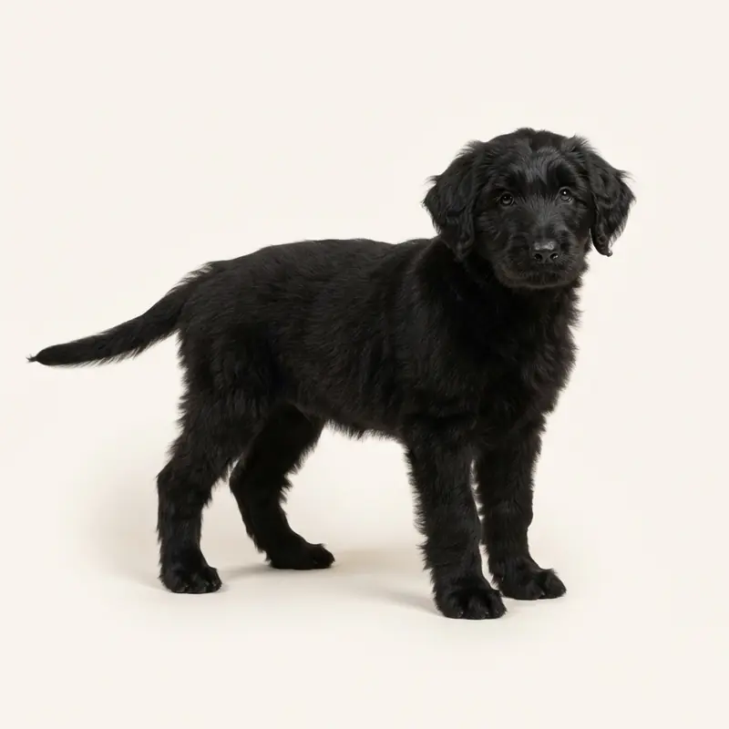Briard-pup in Zwart