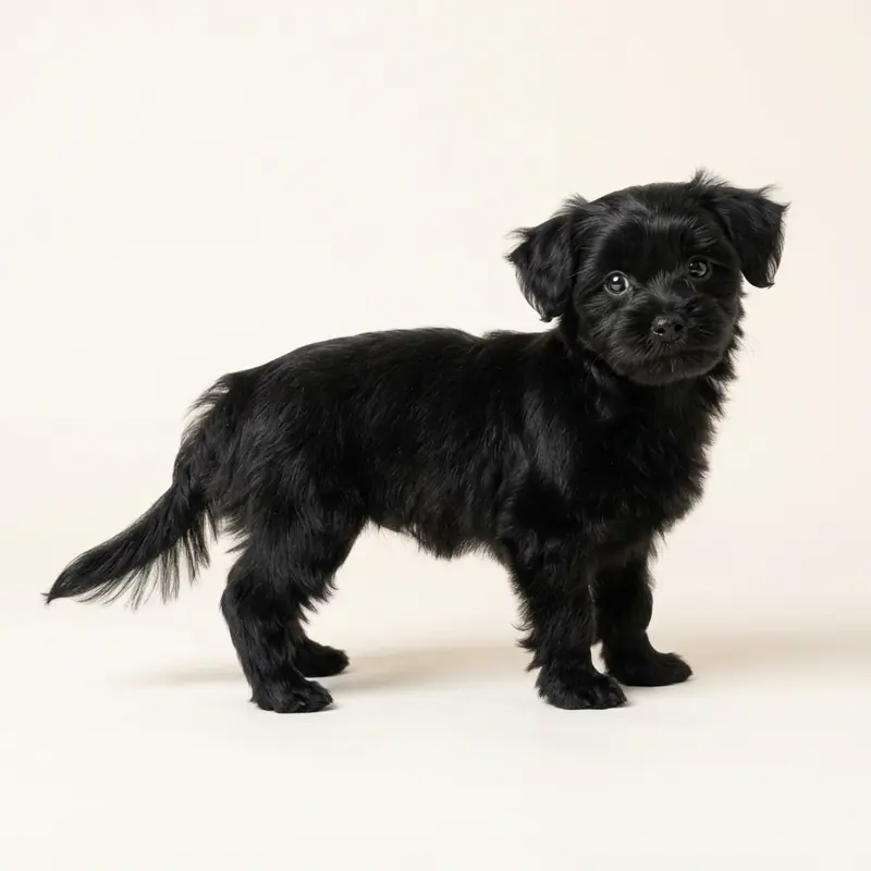 Morkie puppy in 黑色