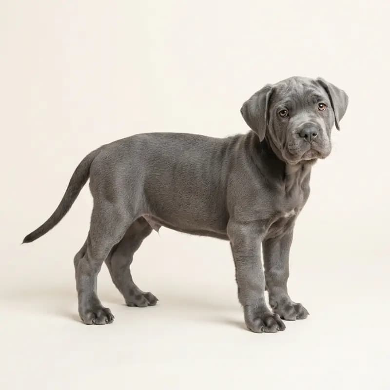 那不勒斯獒犬 Welpe in 蓝色