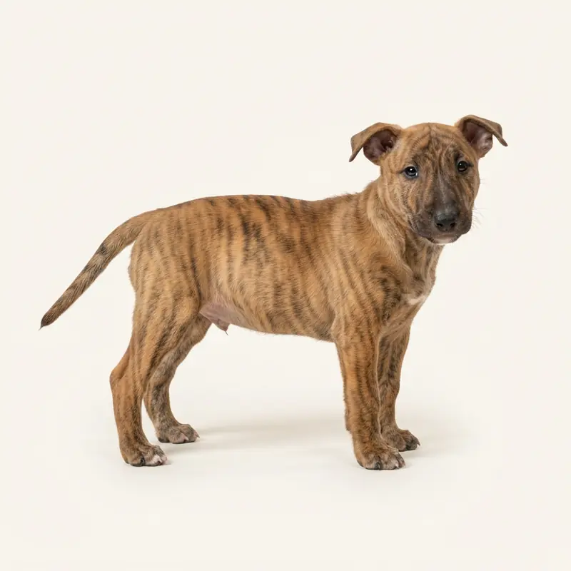Bull Terriër-pup in Gestroomd