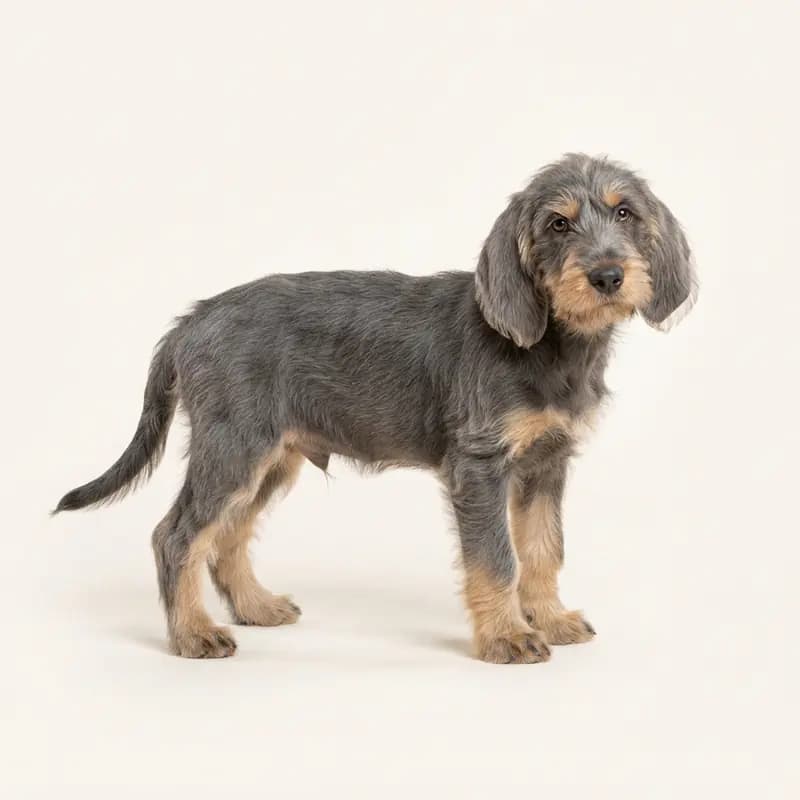 Chien à loutre Welpe in Bleu et feu