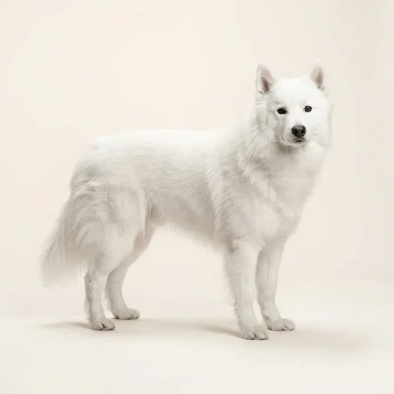 白色的成年加拿大爱斯基摩犬