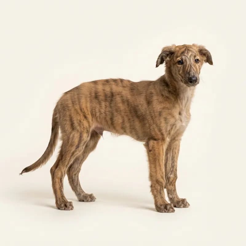 俄罗斯猎狼犬 Welpe in 虎斑色