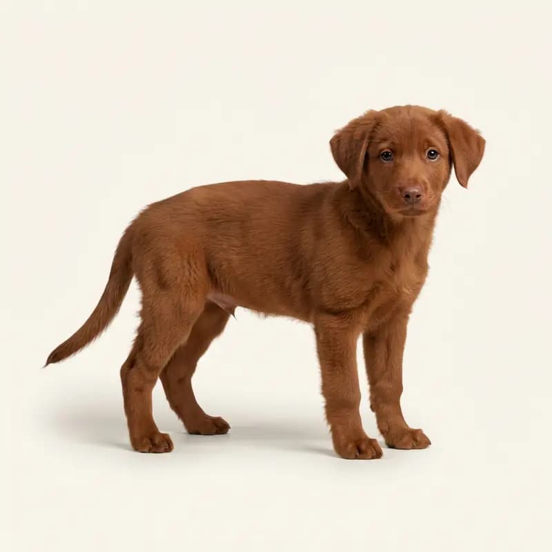 阿尔卑斯牧羊犬 Welpe in 红色