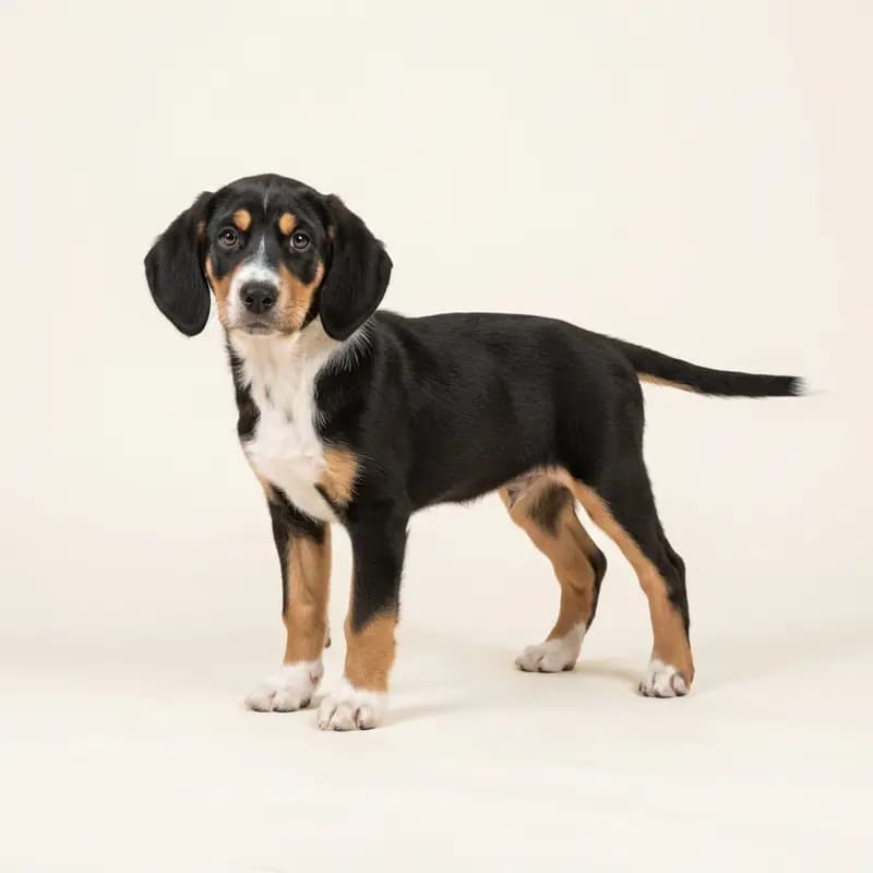 阿列日猎犬 Welpe in 三色