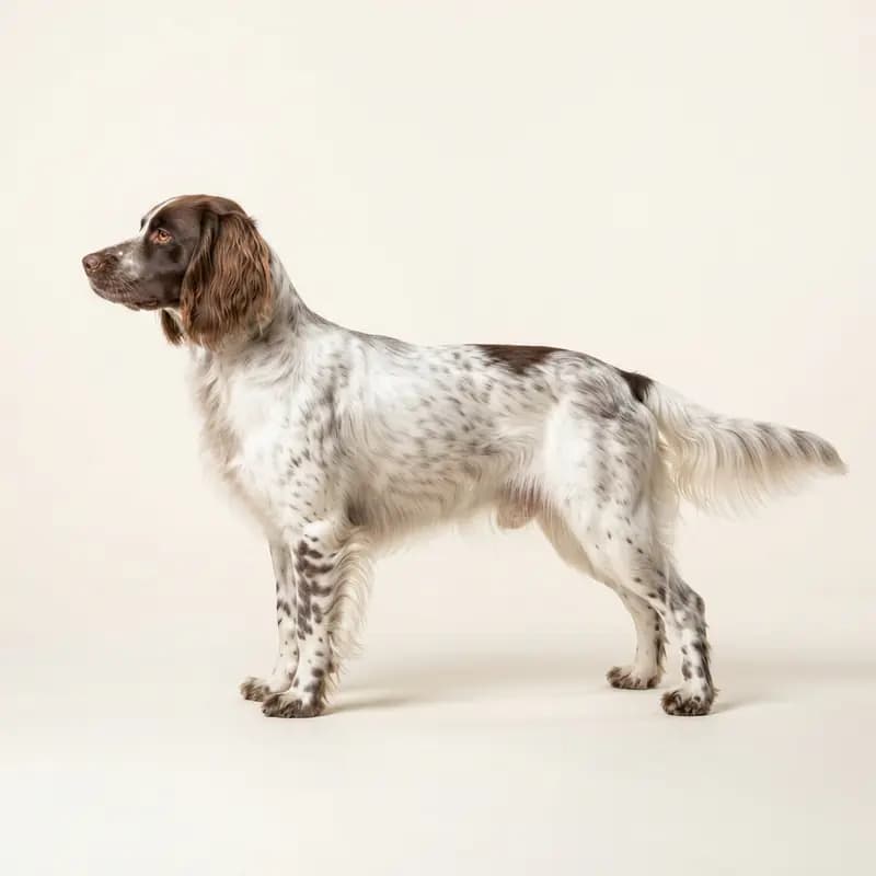 丝质毛毛型的法国猎鹬犬