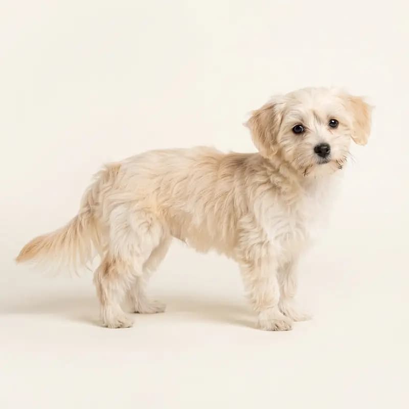 Yorkiepoo (Jorkšírský teriér x Pudl) Welpe in Krémová