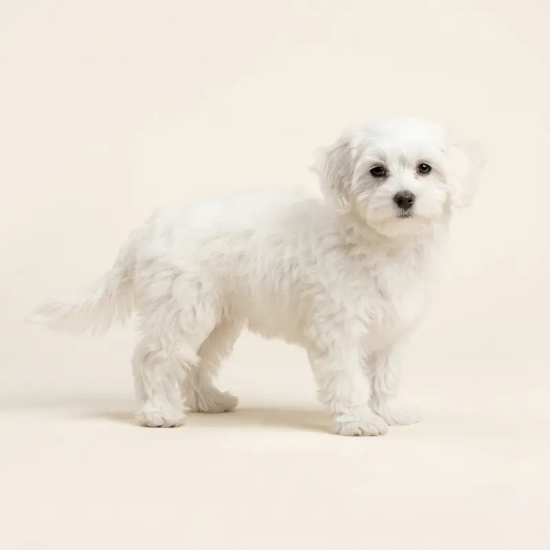 Shihpoo puppy in 白色