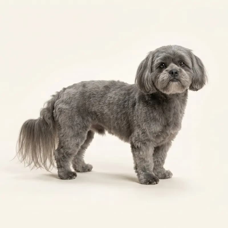 Lhasa Apso ausgewachsen, Grau