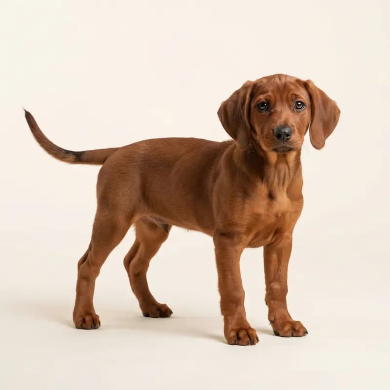 蒂罗尔猎犬 Welpe in 红色