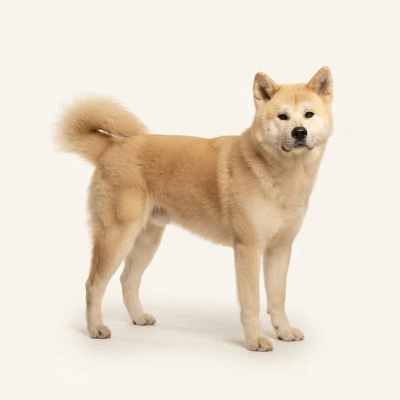 Akita ausgewachsen, Falbfarben