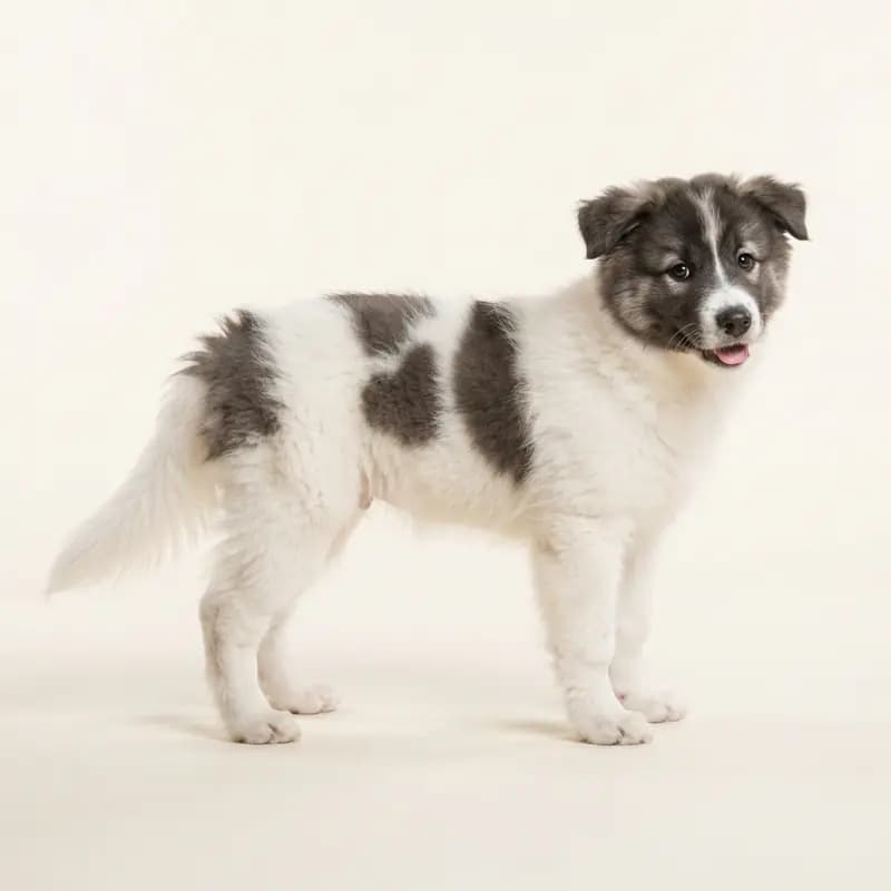 加拿大爱斯基摩犬 Welpe in 花斑色