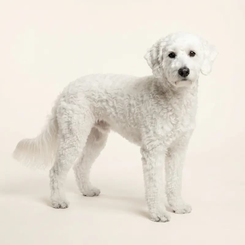 Adult Australian Labradoodle in White