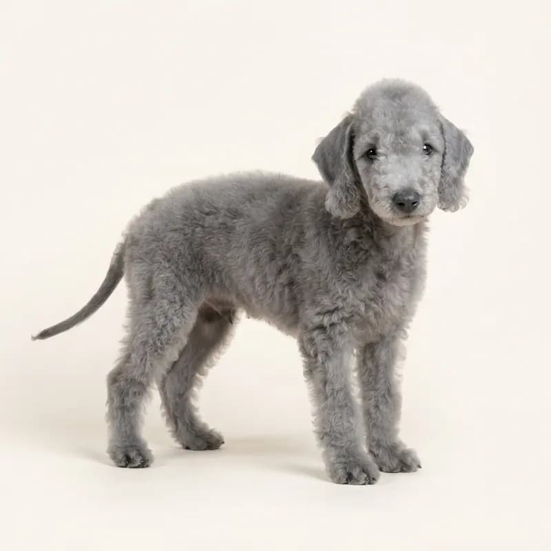 Bedlington Terrier puppy in Blue