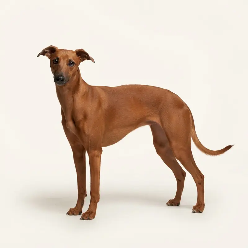 红色的成年惠比特犬