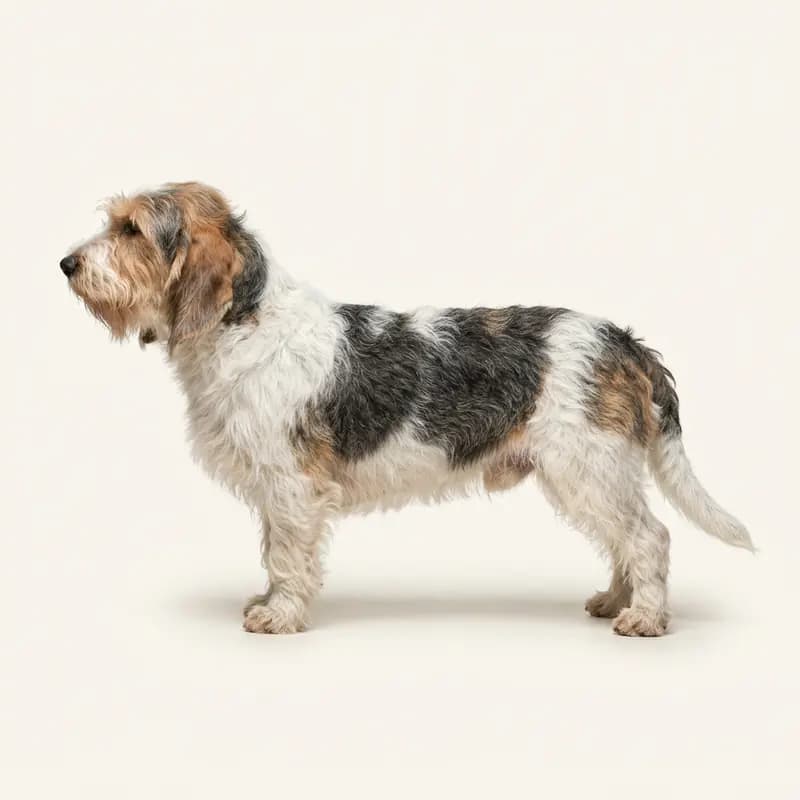 Sert tüy tüy tipine sahip Büyük Basset Griffon Vendeen