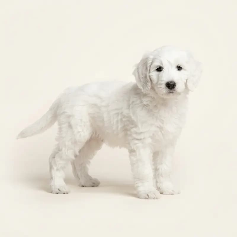 Australian Labradoodle puppy in White