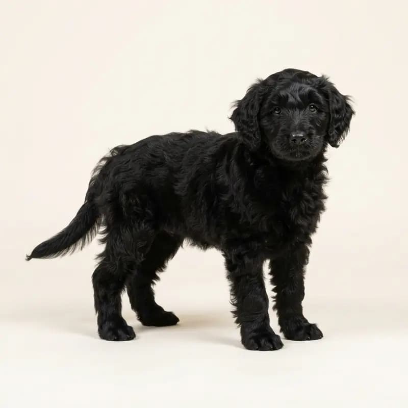 Cão de Água Português Welpe in Preto