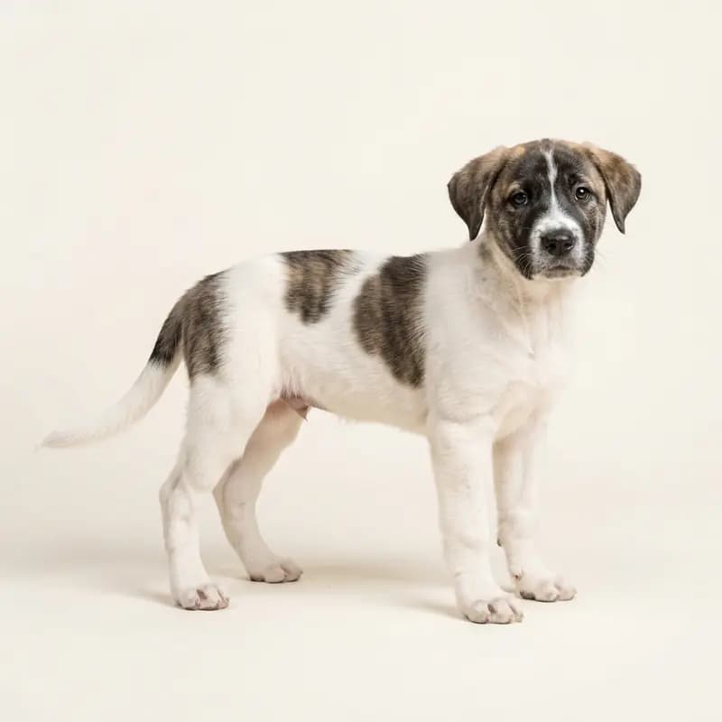 波兰灵缇犬 Welpe in 花斑色