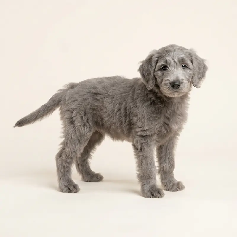 Sheepadoodle puppy in 银色
