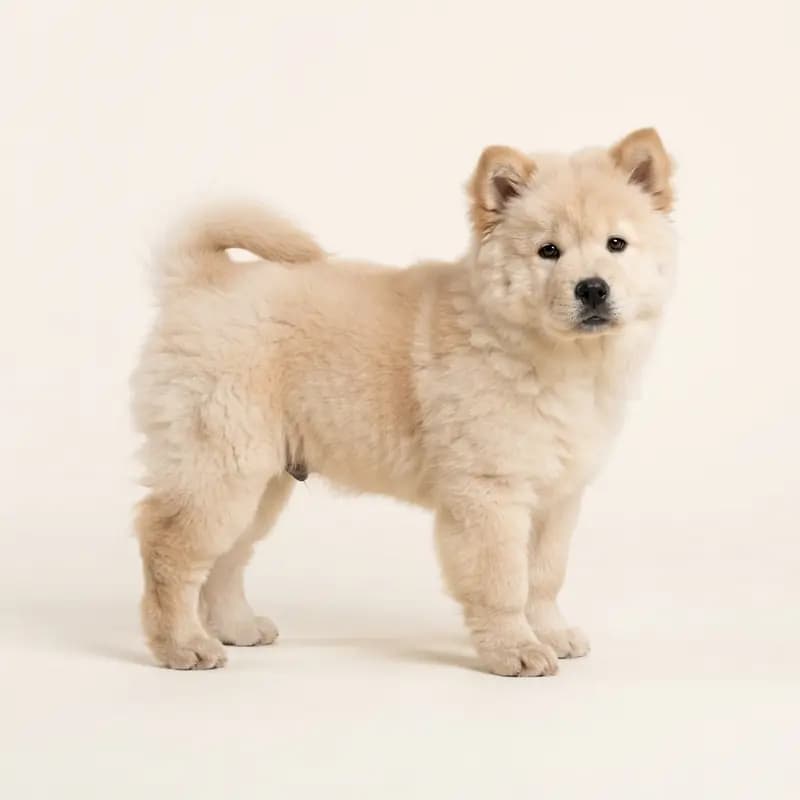 松狮犬 Welpe in 奶油色