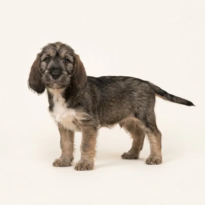 Büyük Basset Griffon Vendeen Welpe in Yaban domuzu rengi