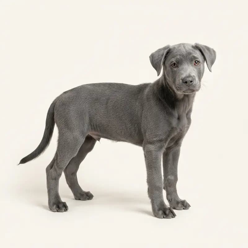 波兰灵缇犬 Welpe in 蓝色