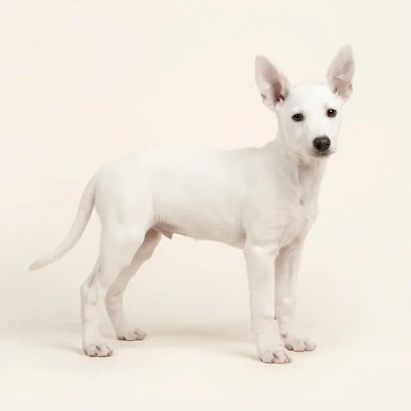 埃特纳猎兔犬 Welpe in 白色