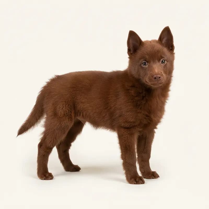 史奇派克犬 Welpe in 红色