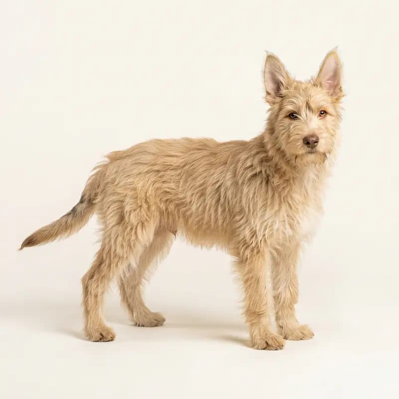 皮卡第牧羊犬 Welpe in 浅黄褐色