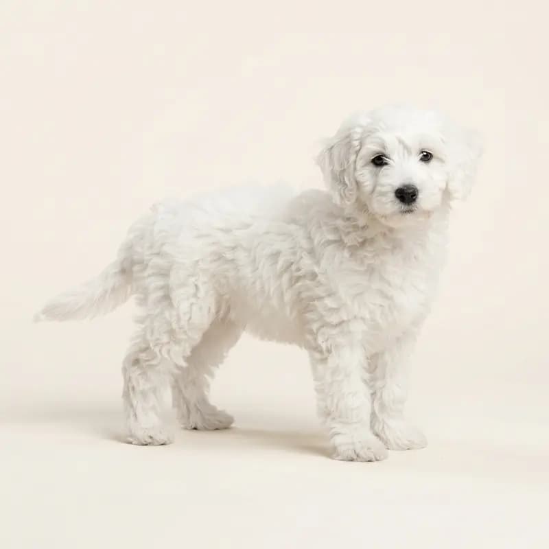 雪纳瑞贵宾犬（雪纳瑞 x 贵宾犬） Welpe in 白色