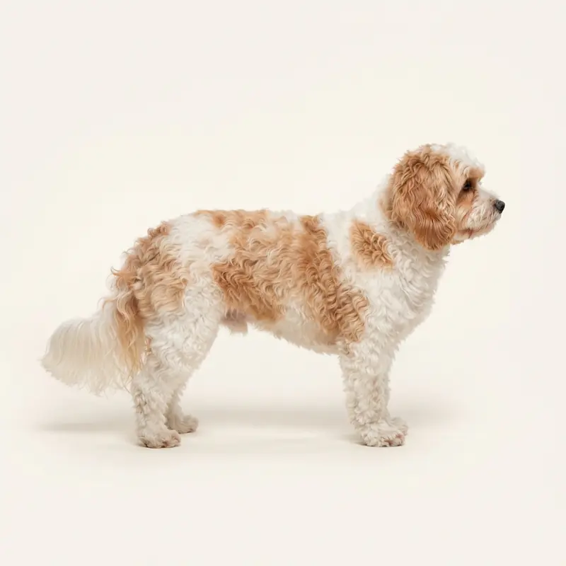 中长毛毛型的Cavachon