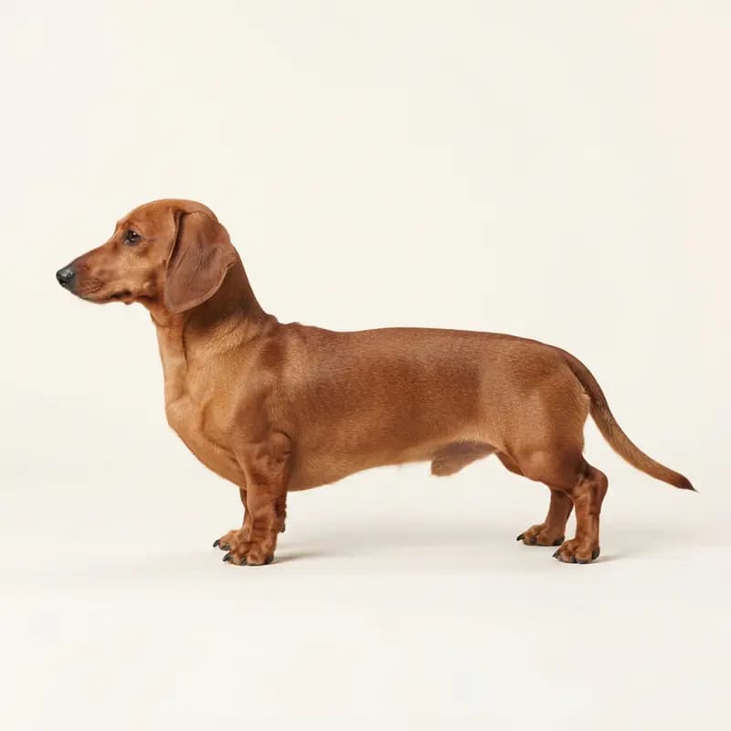 短毛毛型的腊肠犬