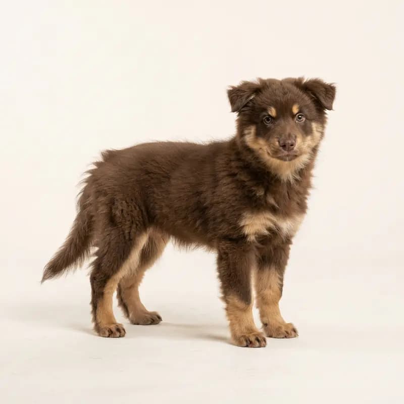 冰岛牧羊犬 Welpe in 棕褐双色