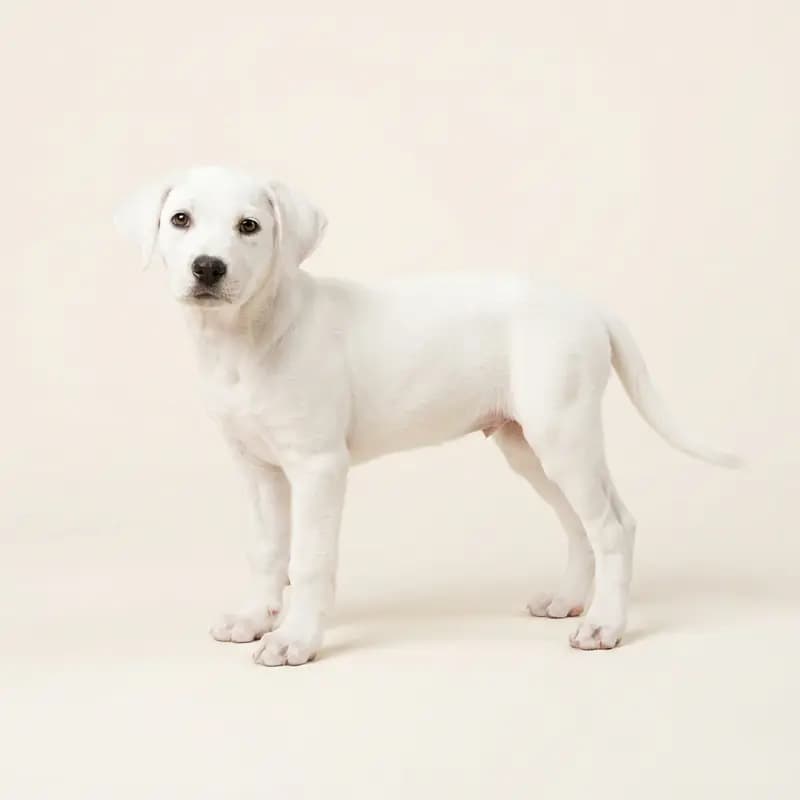 卡塔豪拉豹犬 Welpe in 白色