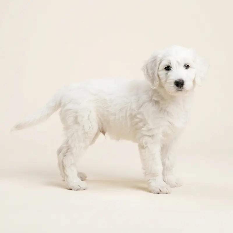 Bordoodle puppy in 白色