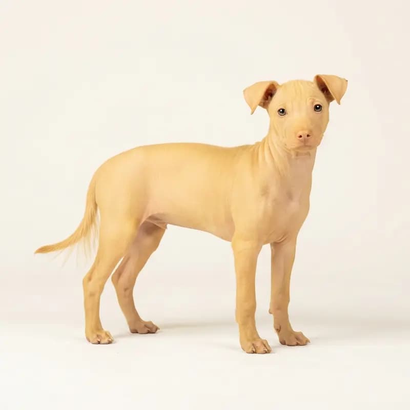 秘鲁无毛犬 Welpe in 黄色