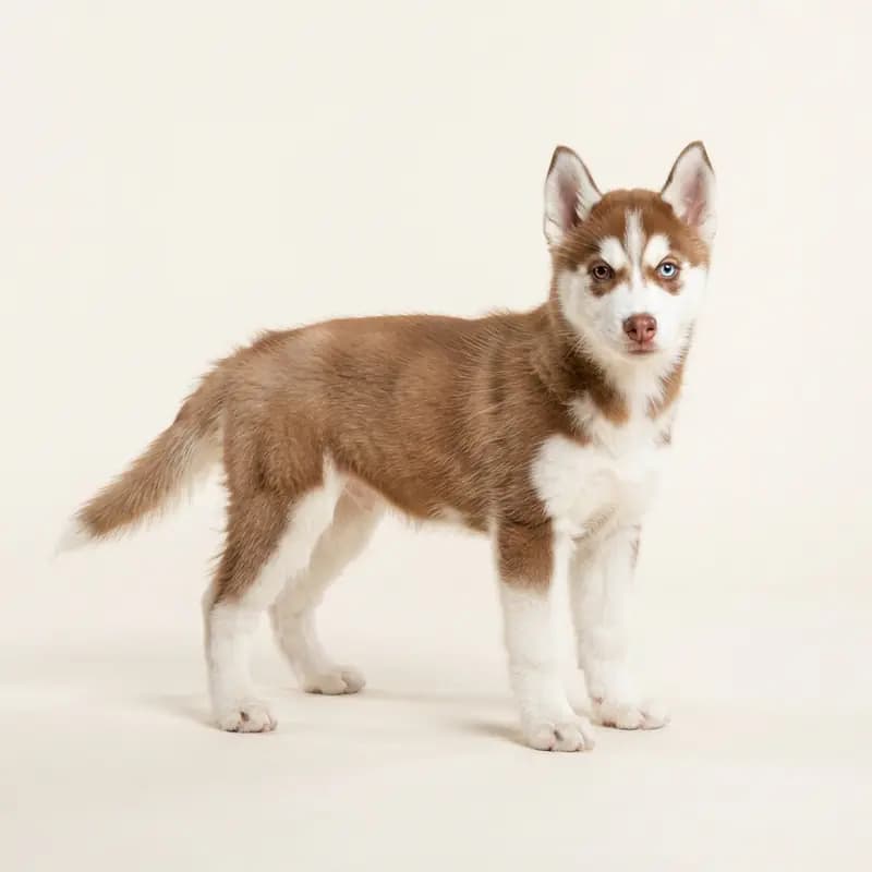 Siberian Husky puppy in Red and white